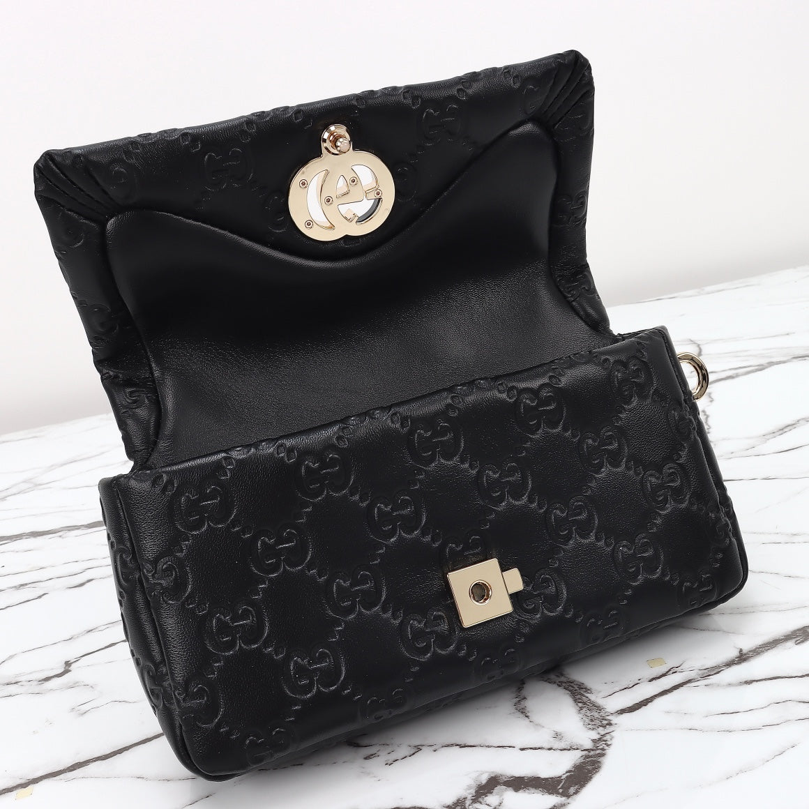 GG MILANO MINI TOP HANDLE BLACK