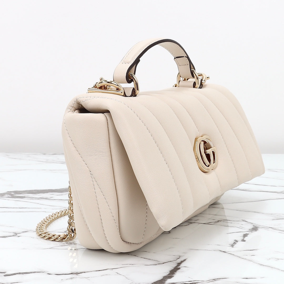 GG MILANO MINI TOP HANDLE WHITE