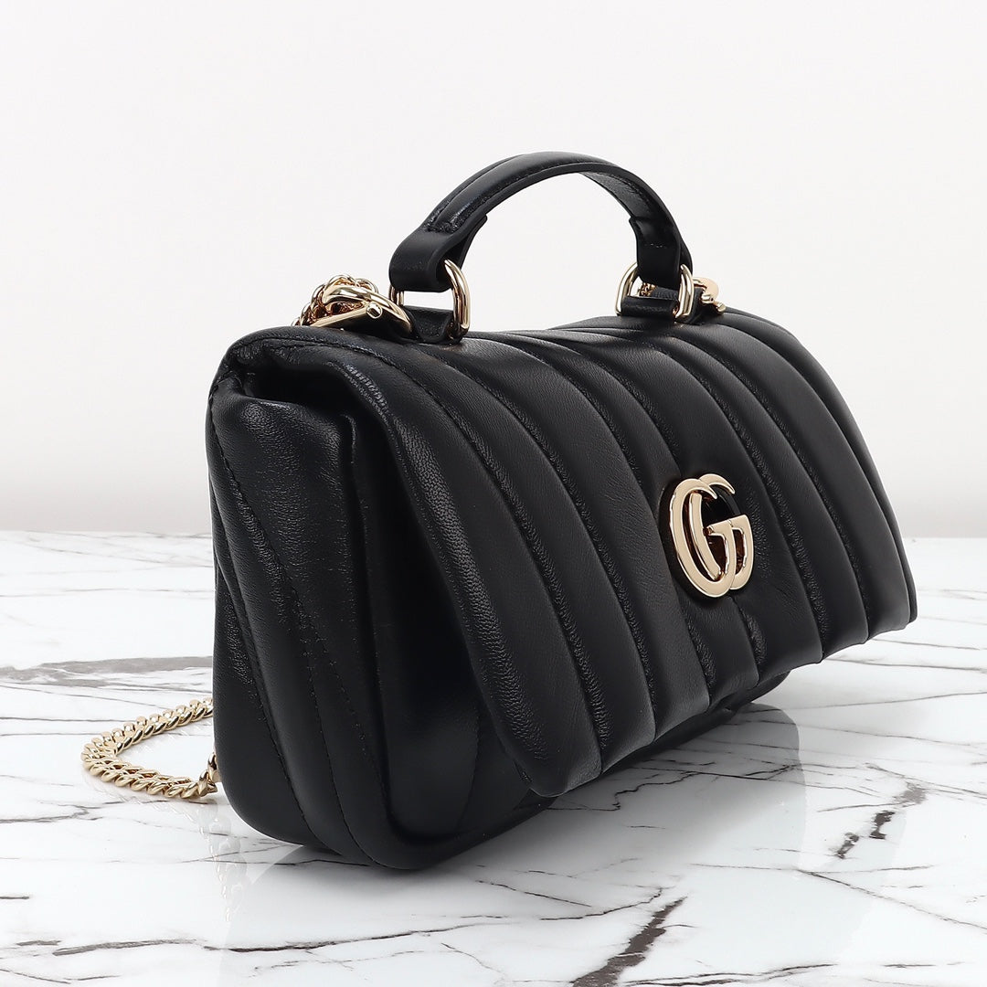 GG MILANO MINI TOP HANDLE BLACK