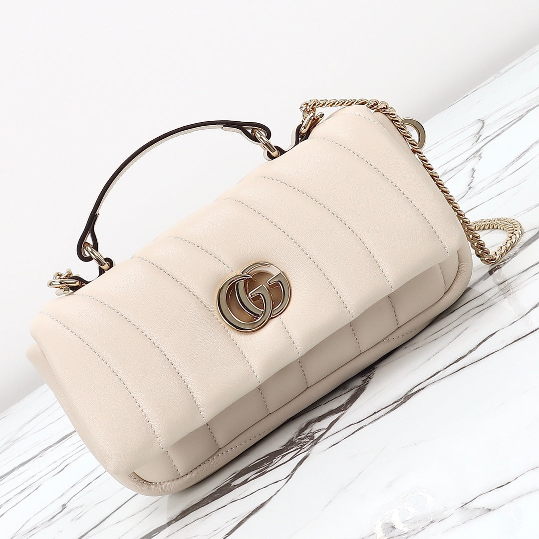 GG MILANO MINI TOP HANDLE WHITE