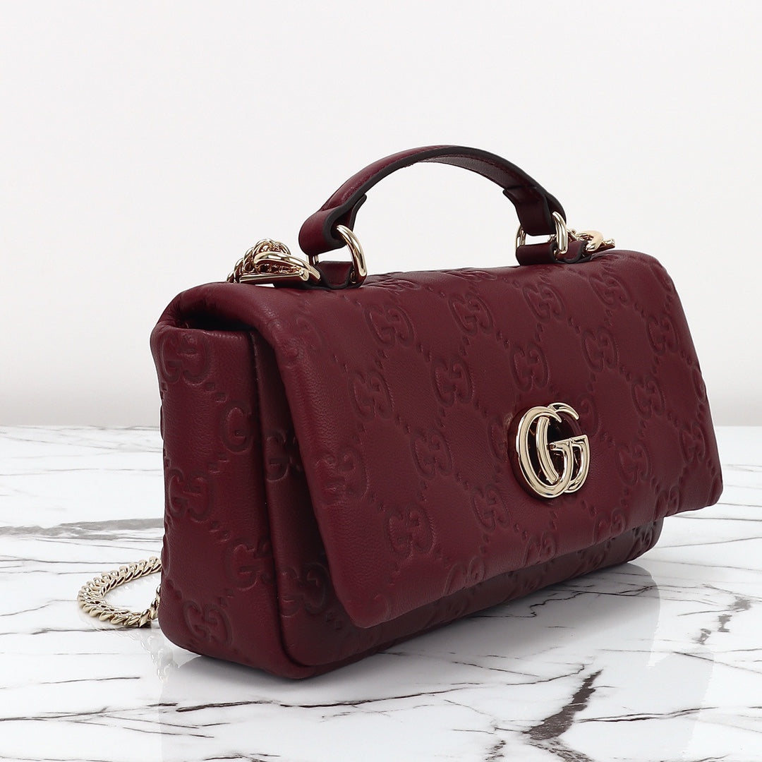 MINI SAC À MAIN GG MILANO BORDEAUX