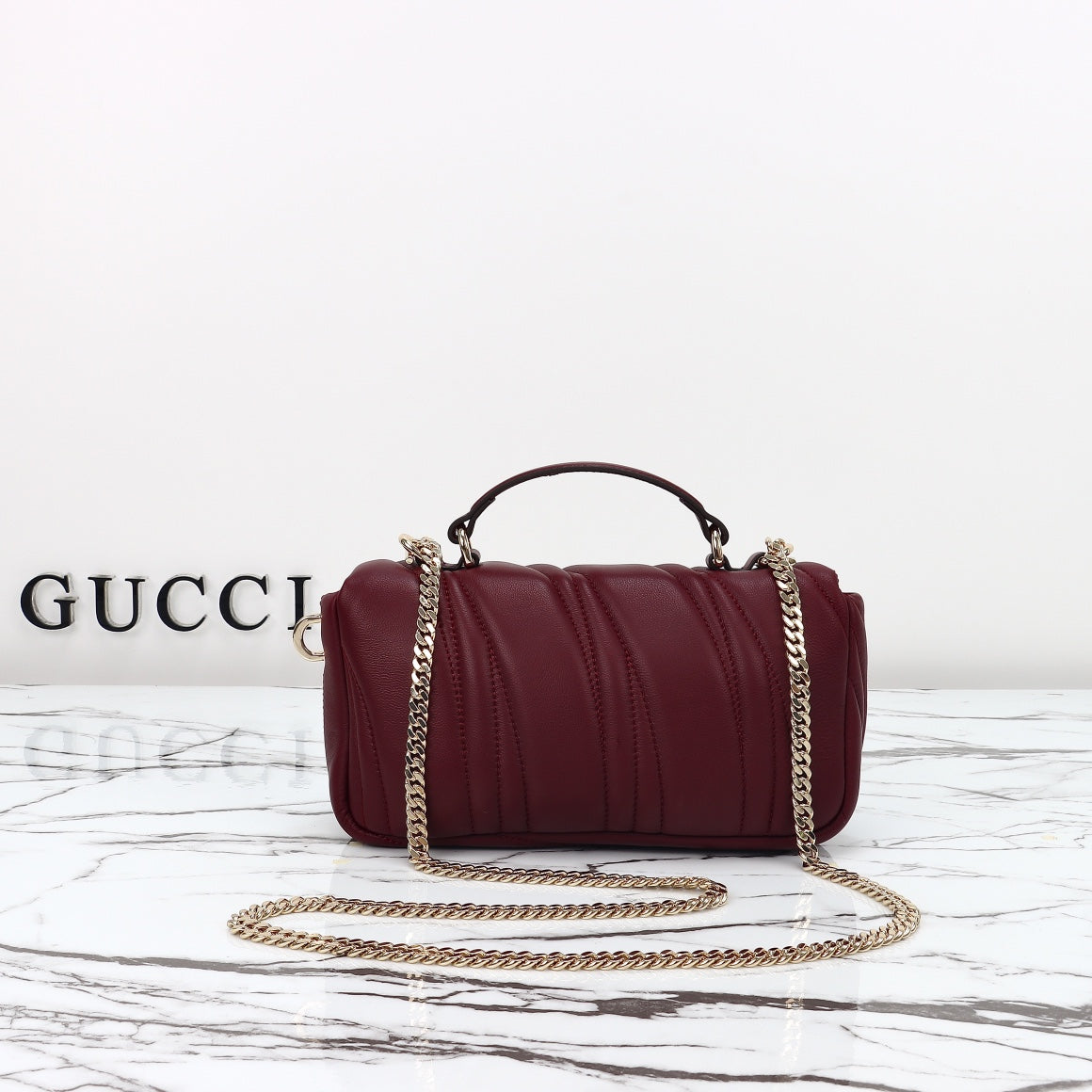 GG MILANO MINI TOP HANDLE BURGUNDY