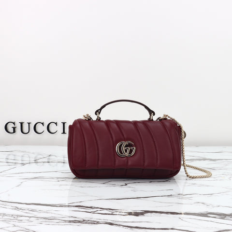 GG MILANO MINI TOP HANDLE BURGUNDY