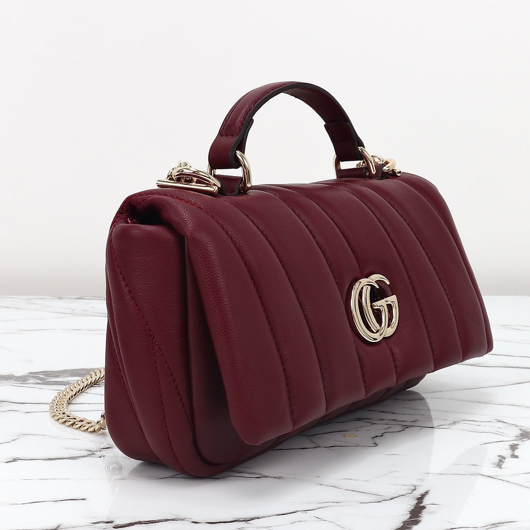 GG MILANO MINI TOP HANDLE BURGUNDY