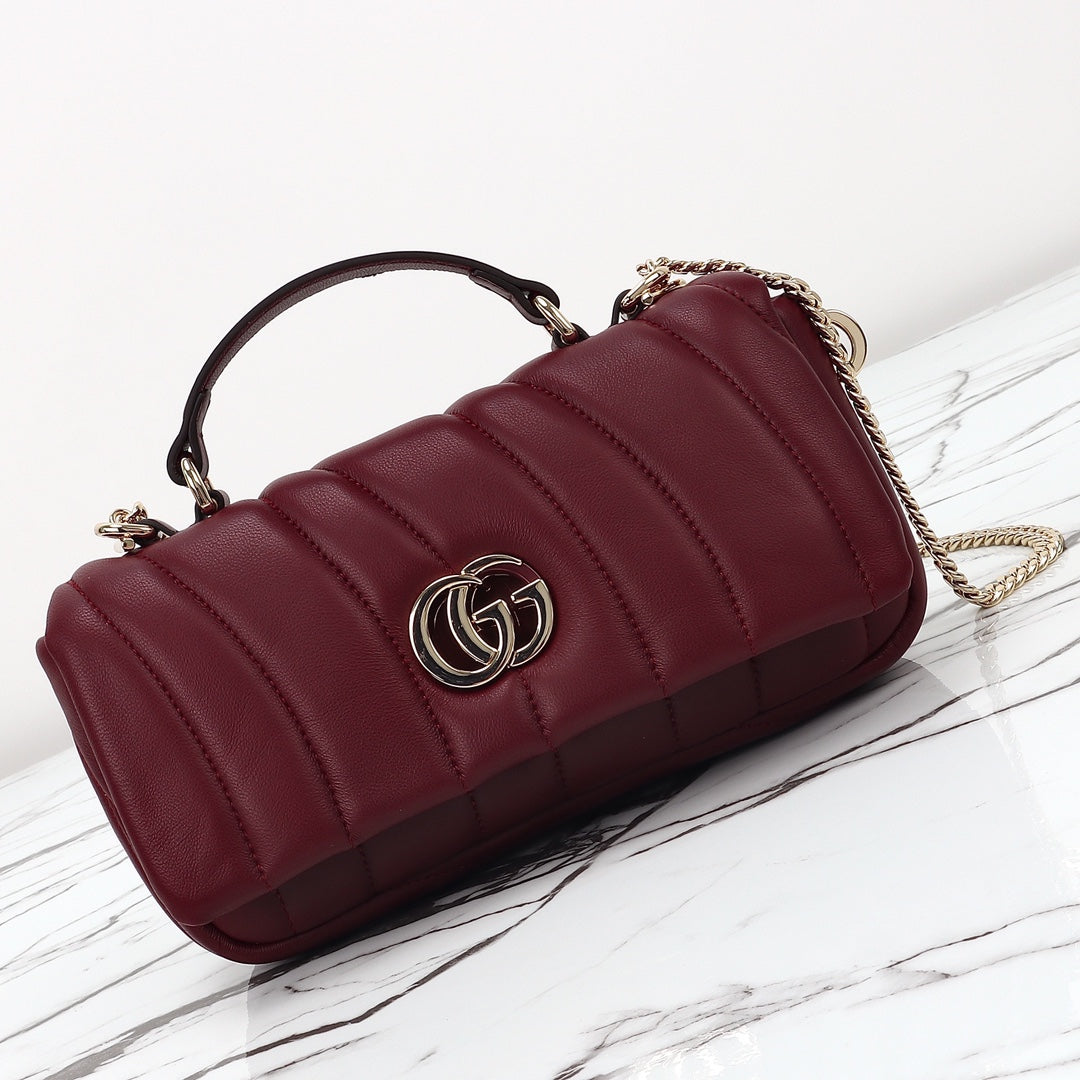 GG MILANO MINI TOP HANDLE BURGUNDY