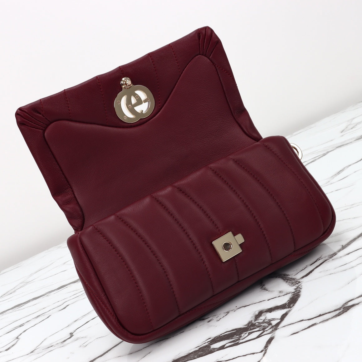 GG MILANO MINI TOP HANDLE BURGUNDY