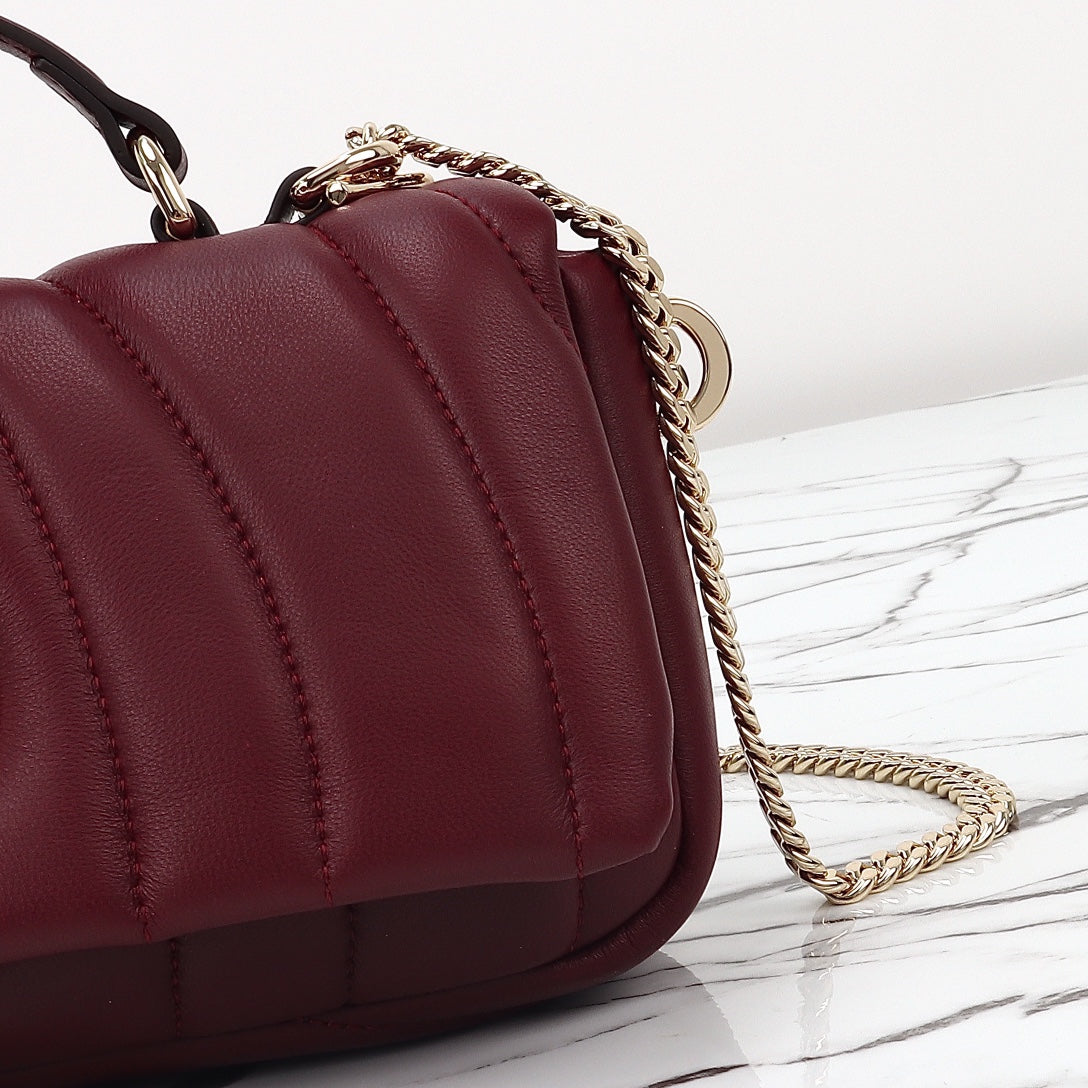 GG MILANO MINI TOP HANDLE BURGUNDY